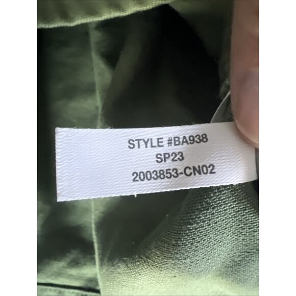 J. Crew womens 8 jumper zip front romper military utility green chino Y2K - Picture 10 of 11